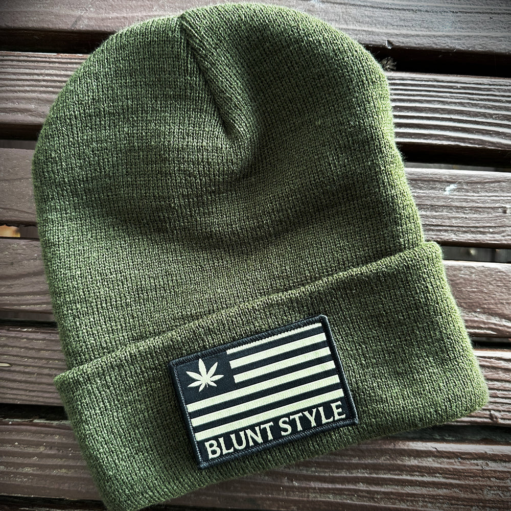 Beanie with Patch - Green